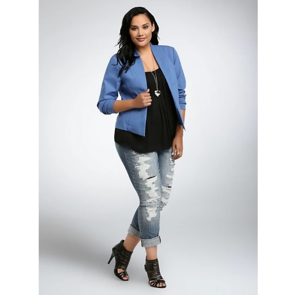 Torrid Open Front Blazer Light Blue Size 1 NWT!